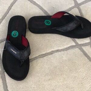 Coach Black Flip Flops for Women